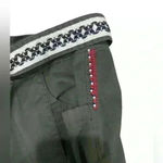 Boundless North Cropped Belted Pants‎ with Lace Up and Beading Detail Size 28 Green Photo 2