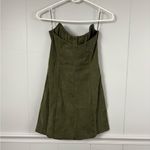 Urban Outfitters  Cali Corduroy Strapless Corset Mini Green Dress Size Medium Photo 3