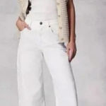 Rag and Bone NWT  Andi High Rise Ankle Wide Leg Jeans White Size 32" Photo 0