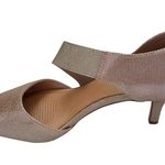 Corso Como "Denise" Gold Shimmer Leather/Textile Stretch Strap Pointed Toe Heels Photo 1