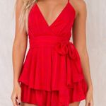 Princess Polly Theodora Romper in Red Photo 0