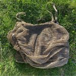 ZARA Gold Silver lurex Metallic Sleeveless Short Crop Top w/Ruffle Front Sz L Photo 11