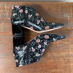 Butter Italy Butter Shoes Black Floral Ankle Bootie 8.5 Pointy Snake Embossed Photo 5