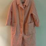 Vintage Pink Textured Coat with Large Pockets | Mid Century Mod Style | Size M Size M Photo 0