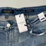 Judy Blue  NWT Sz 24W Blue Denim Distressed High Waist Roll Cuff Boyfriend Jeans Photo 2