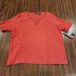 Vintage Phool Embellished Beaded accents 100% Cotton Tunic blouse gauze coral Red Size L Photo 9
