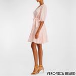 Veronica Beard Dewey Tiered Cotton Button-Up Tie Waist Dress Pink Haze Sz 8 Photo 15