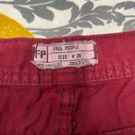 Free People  Burgundy Cut Off Jean Shorts EUC Size 29 Photo 4