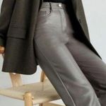 Aritzia WILFRED MELINA SPARROW TAUPE MOINEAU High-Rise Vegan Leather Pant Size 4 Photo 1