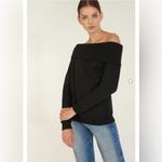 NWT Marissa Webb So Relaxed Off the Shoulder Sweatshirt Black Sz XS $245 Photo 1