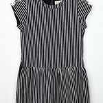 SEA NEW YORK | Black and White Textured Striped Beaded Detail Dress Sz. 4 Photo 0
