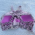 Victoria's Secret PINK XL WOMENS Floral Lace Bralette in Lavender and Black Photo 1
