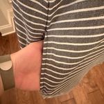 Roxy  NWOT Peak Moments Modal Dark Gray & White Striped Dress/Tunic Unique Back Photo 7