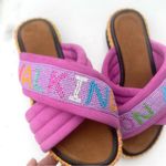 Rue De La Lune Womens Walking On Air Sandals Beaded Embellished Boho Size 36 6 Pink Photo 2