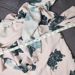 WAYF Clothing Blouse Women's Large Blush Floral 100% Polyester Off The Shoulder Pink Photo 6