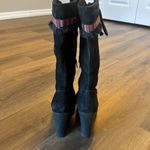 Diane Von Furstenberg  Jimson Tall 4" Wedge Boots Suede Boho Tribal Fringe Sz 7 M Photo 8