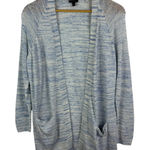 Talbots  Linen Cotton‎ Blend Cardigan Medium Blue Open Coastal Lightweight Preppy Photo 0