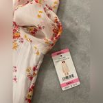 Vince Camuto NWT Size S White Floral Ruffle Flowy Long Sleeve Sheer Mini Dress Photo 11