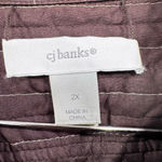 Quilted Reversible Jacket Brown or Floral Lightweight Cotton CJ Banks Size 2X Photo 9