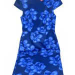 Betsey Johnson Electric Blue Floral Fit&Flare Dress Size 8 Photo 1