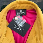 NWT The Moon Mustard Yellow Blazer w green ruffle trim pearl buttons sz Small Photo 2