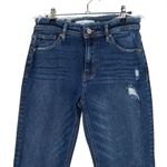KanCan Jeans Mid Rise Rolled Hem Distressed Boyfriend Blue Jeans Women's Size 26 Photo 1