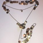 Elegant Gold Tone Brass Tone Boho Retro Disc Necklace Photo 0