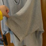 Poetry  Linen Open Weave Knit V Neck Top Size 14 Light Gray Photo 3