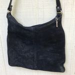 70s Disco Vintage Suede Leather Blk Shoulder Bag Photo 5