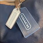 Coach Hadley navy blue and Cream Shoulder Bag with accent Scarf Photo 1