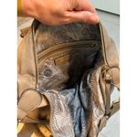 Moda Luxe  Taupe Convertible Satchel Crossbody Bag Gold Hardware Photo 4