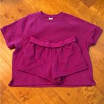 PINK - Victoria's Secret Victoria’s Secret PINK Set Sweatshirt & Shorts SET • Raspberry Sweatshirt Shorts Photo 0