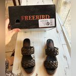 FREEBIRD by Steven Freebird ginger braided distressed black leather sandals Photo 9