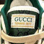 Gucci NEW Women's US Size 10 Tennis 1977 GG Logo Green Canvas Low-Top Sneakers Photo 4
