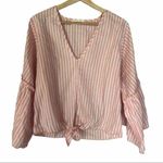 Lavender Field Boutique Bell Sleeve Tie Front M Photo 0