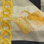 Kurt Geiger  Black and Gold Chain Scarf Photo 2