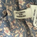 Madewell  Porch Side Button Mini Skirt Womens 6 Blue Summer Vines Floral Boho Photo 5