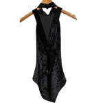 BB Dakota ‎ Suede Criss Cross Bodysuit Black Medium Photo 2