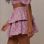 Boutique Floral Print Layered Skirt Photo 2