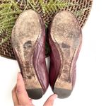 Tory Burch Womens Shoes Flats Caroline Burgundy Purple Leather 7.5 Photo 7