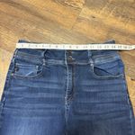 KanCan High Rise Double Button Bootcut Flare Raw Hem Jeans Women's 29 Stretch Blue Photo 1