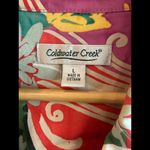 Coldwater Creek  Womens Jacket Sz Large Pink Green Floral Paisley Blazer Boho Photo 5