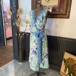 Lilly Pulitzer NWT Shaylee Wrap Midi Dress Blue & White Shell Beach- Sz 16 ๐งก๐ Photo 4