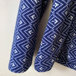 Lands End Fleece Zip Neck‎ Jacket Blue White Women’s Large Gorpcore Ski Lodge Photo 3