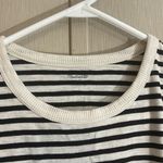 Madewell  black and white tee shirt medium curved hemline Photo 1
