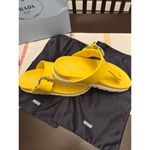 Prada Yellow Fussbett Thong Buckle Sandal Sz 38 Photo 2