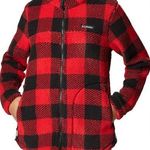 Columbia NWT  Women's West Bend Full Zip Red Lily Check Print Size Medium Photo 0