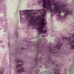 Wildfox Tie Dye Stars Purple Long Sleeve Top and Shorts Set Size XXL Photo 8