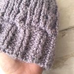 Lavender Purple Chunky Crochet Beanie Winter Hat Women’s OS Handmade Photo 1