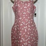 No Boundaries NWT  Pink Jean Daisy Fitted Sleeveless Midi Dress Cute Sundress M Photo 0
